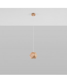 Lampa wisząca WOODY naturalne drewno Sollux SL.1011