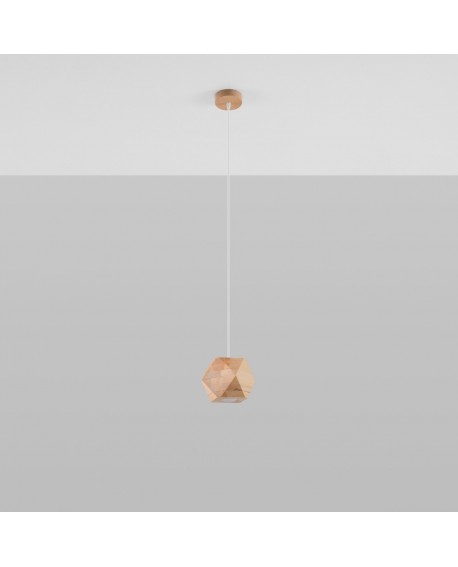 Lampa wisząca WOODY naturalne drewno Sollux SL.1011