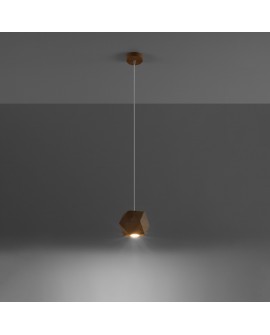 Lampa wisząca WOODY naturalne drewno Sollux SL.1011