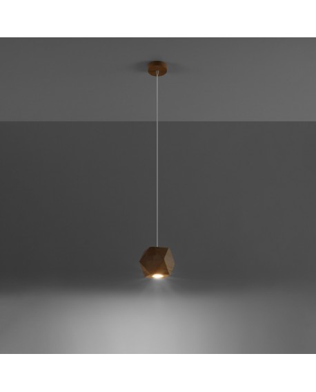 Lampa wisząca WOODY naturalne drewno Sollux SL.1011