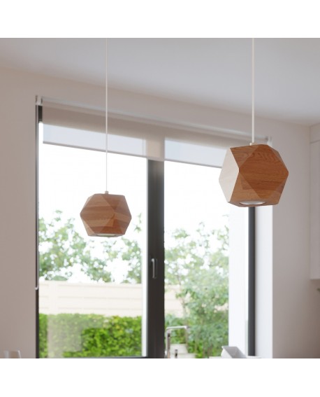 Lampa wisząca WOODY naturalne drewno Sollux SL.1011