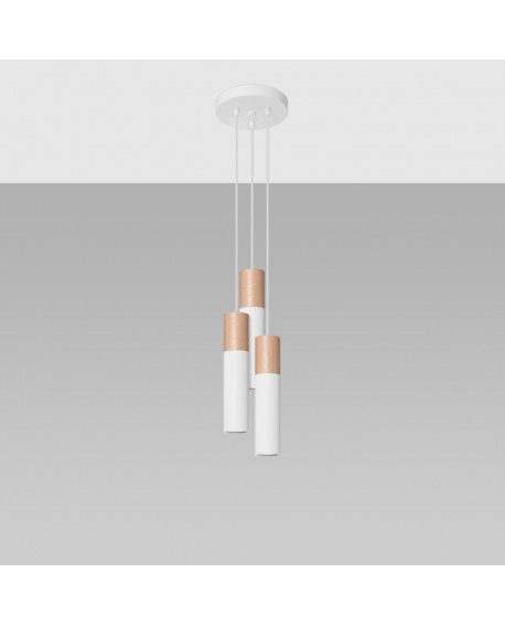 Lampa wisząca PABLO 3P biała Sollux SL.1013