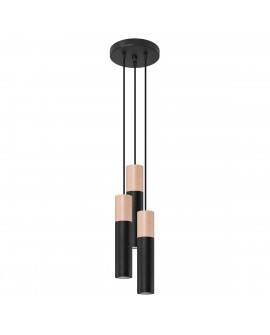 Lampa wisząca PABLO 3P czarna Sollux SL.1014