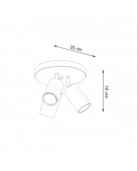 Plafon RING 3P czarny Sollux SL.1016