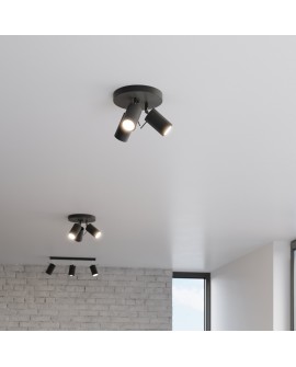 Plafon RING 3P czarny Sollux SL.1016