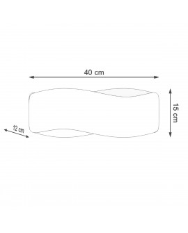 Kinkiet TILA 40 czarny Sollux SL.1020