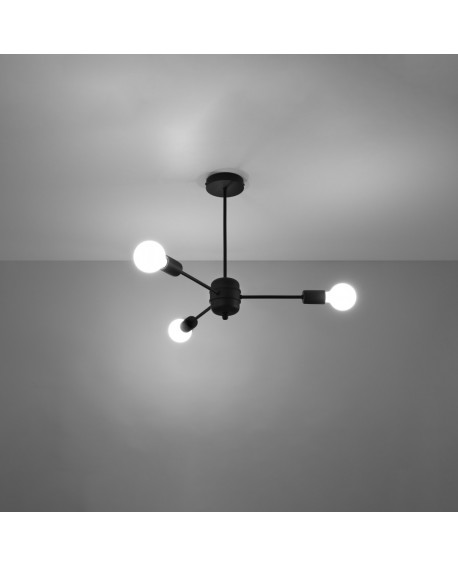 Żyrandol LANGO 3 czarny Sollux SL.1021