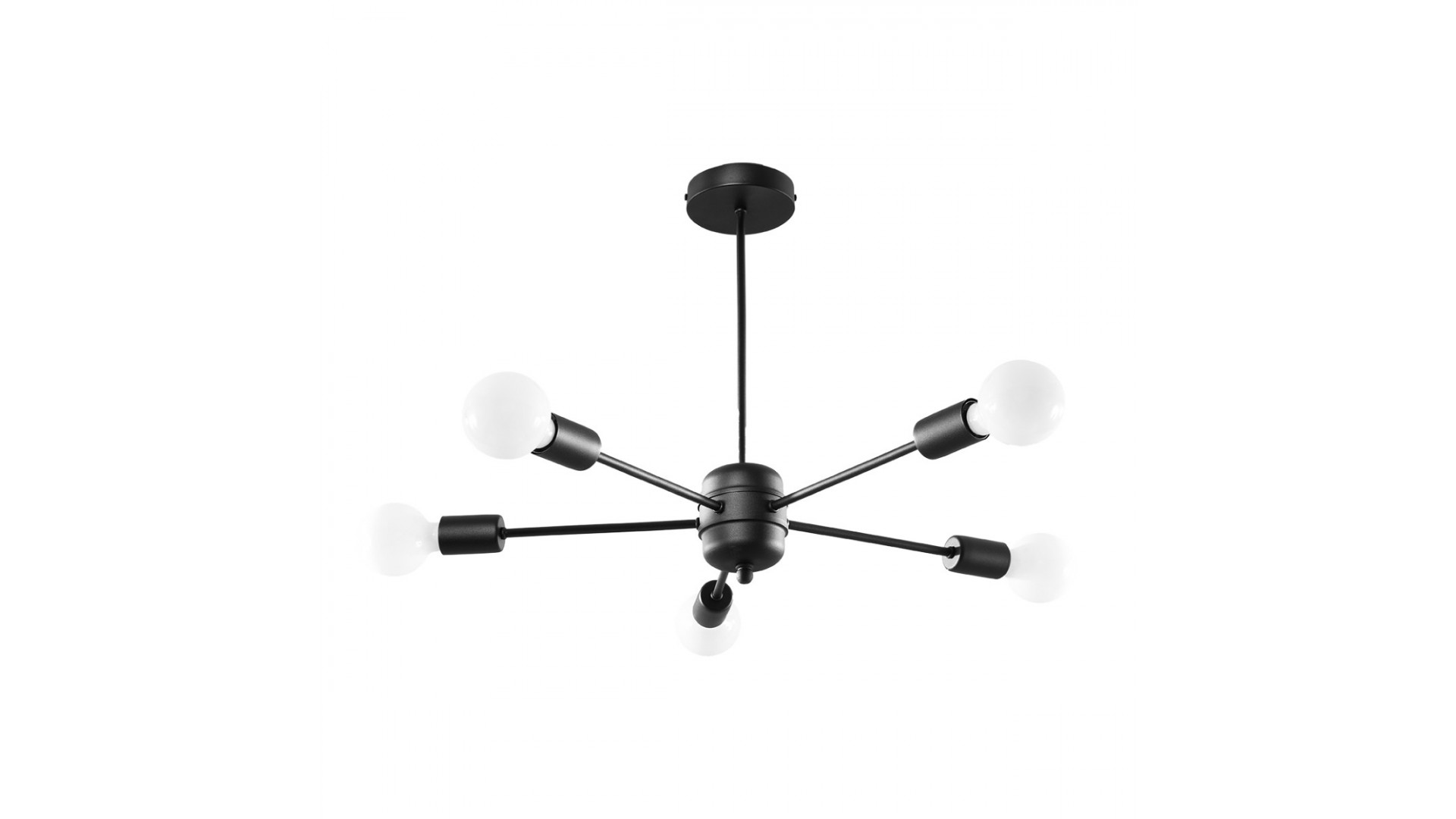 Żyrandol LANGO 5 czarny Sollux SL.1022