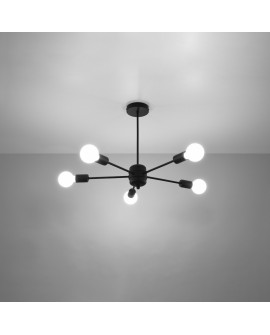 Żyrandol LANGO 5 czarny Sollux SL.1022