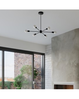 Żyrandol LANGO 5 czarny Sollux SL.1022