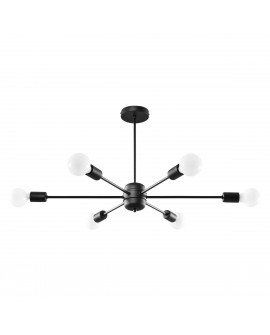 Żyrandol LANGO 6 czarny Sollux SL.1023