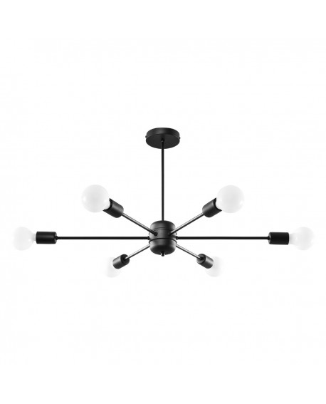 Żyrandol LANGO 6 czarny Sollux SL.1023