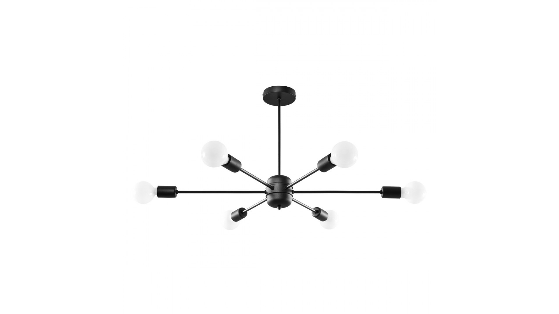 Żyrandol LANGO 6 czarny Sollux SL.1023