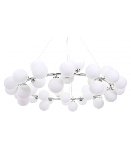 LAMPA WISZĄCA NOWOCZESNA CHROMOWANA MARSIADA W40 LUMINA DECO