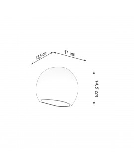 Kinkiet lakierowany GLOBE biały połysk Sollux SL.1026