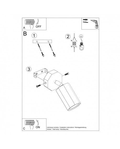 Kinkiet ZEKE dąb Sollux SL.1028