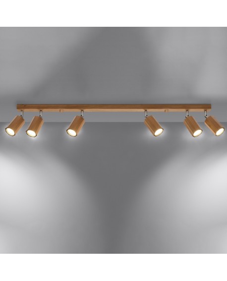 Plafon ZEKE 6 dąb Sollux SL.1032