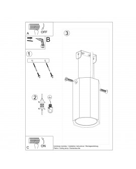 Plafon ZEKE 10 dąb Sollux SL.1033