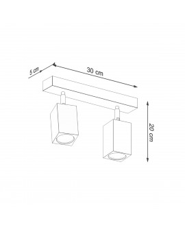Plafon KEKE 2 dąb Sollux SL.1036