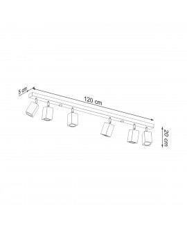 Plafon KEKE 6 dąb Sollux SL.1039