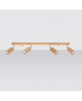 Plafon BERG 4 naturalne drewno Sollux SL.1042