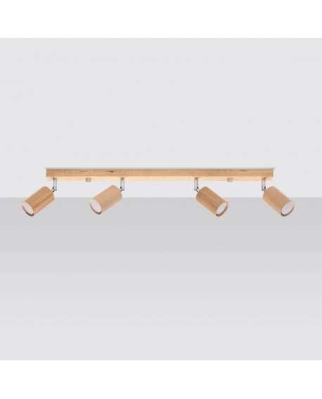 Plafon BERG 4 naturalne drewno Sollux SL.1042