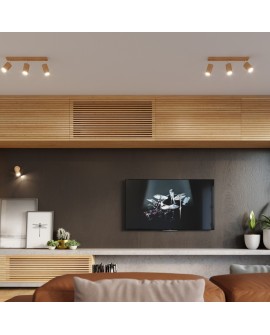 Plafon BERG 4 naturalne drewno Sollux SL.1042