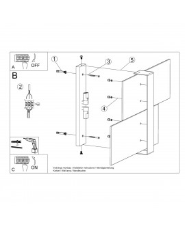 Kinkiet MASSIMO biały Sollux SL.1044