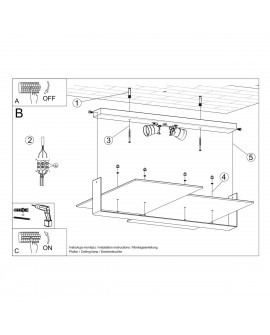 Plafon MASSIMO biały Sollux SL.1045