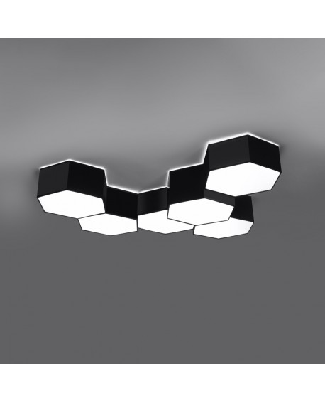 Plafon SUNDE 11 czarny Sollux SL.1059