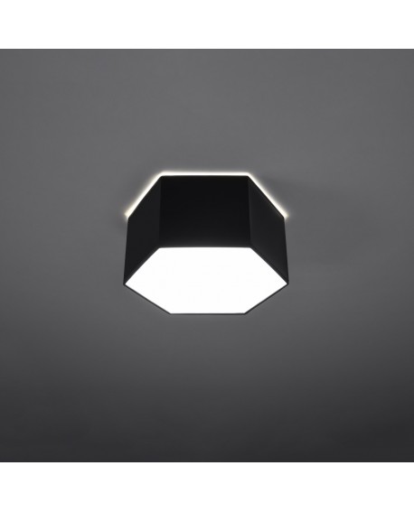 Plafon SUNDE 15 czarny Sollux SL.1061