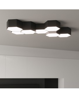 Plafon SUNDE 15 czarny Sollux SL.1061