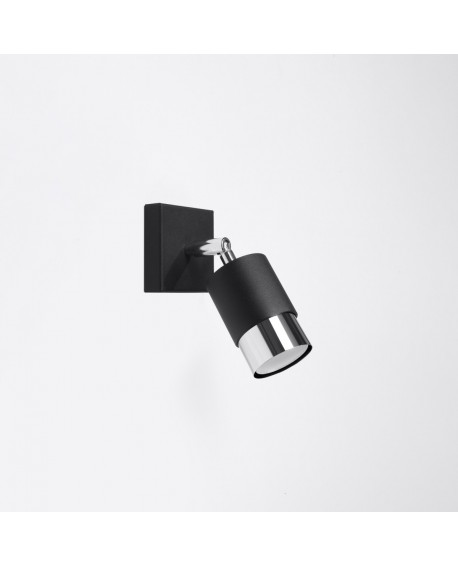 Kinkiet NERO czarny/chrom Sollux SL.1064