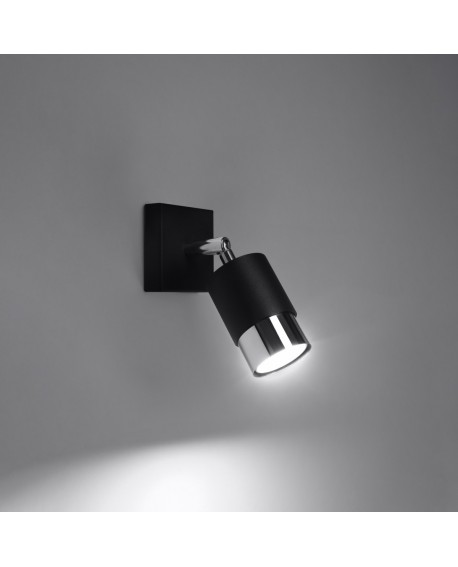 Kinkiet NERO czarny/chrom Sollux SL.1064