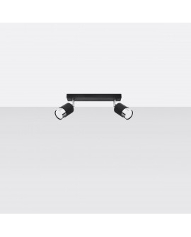 Plafon NERO 2 czarny/chrom Sollux SL.1065