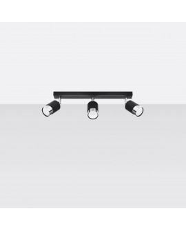 Plafon NERO 3 czarny/chrom Sollux SL.1066