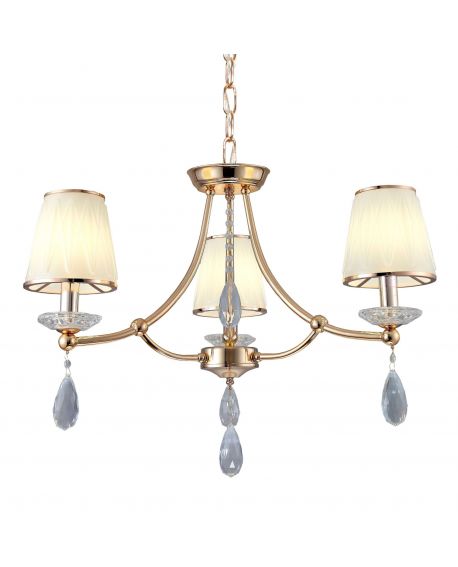 ŻYRANDOL LAMPA WISZĄCA KRYSZTAŁOWA ZŁOTY DOMINNI W3 LUMINA DECO