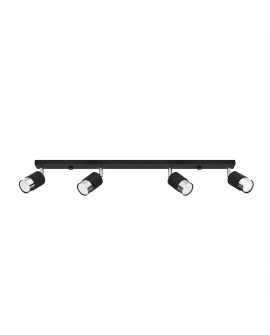 Plafon NERO 4 czarny/chrom Sollux SL.1067