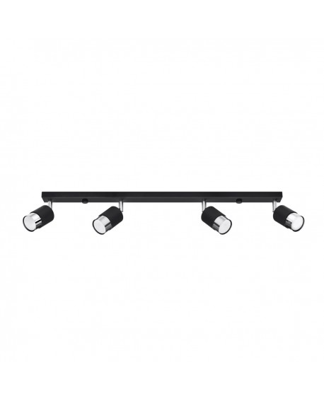 Plafon NERO 4 czarny/chrom Sollux SL.1067