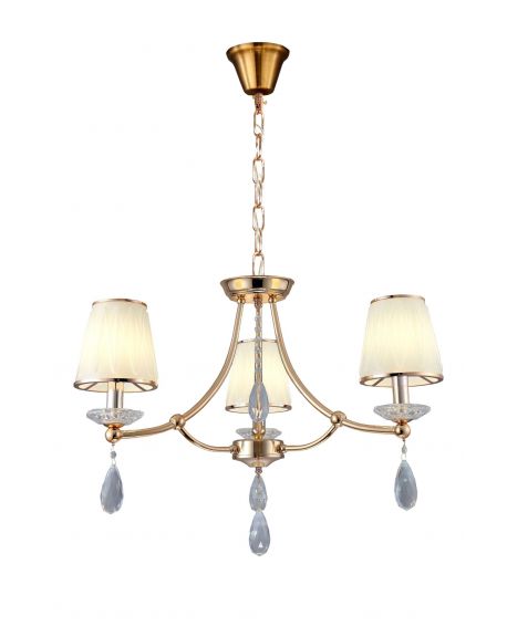 ŻYRANDOL LAMPA WISZĄCA KRYSZTAŁOWA ZŁOTY DOMINNI W3 LUMINA DECO