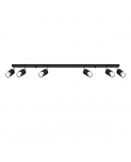 Plafon NERO 6 czarny/chrom Sollux SL.1068