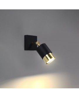 Kinkiet NERO czarny/złoty Sollux SL.1069