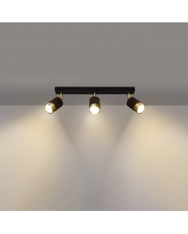 Plafon NERO 3 czarny/złoty Sollux SL.1071