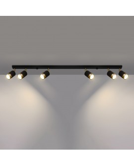 Plafon NERO 6 czarny/złoty Sollux SL.1073