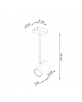 Plafon NORANO czarny Sollux SL.1074
