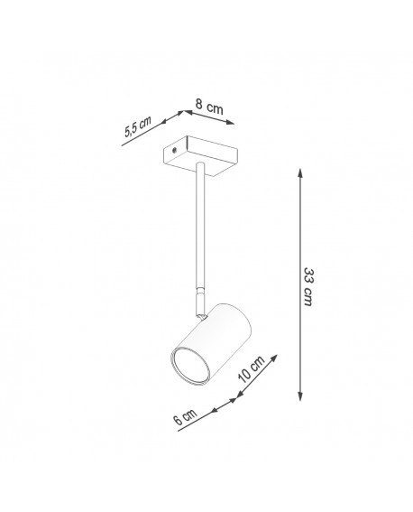 Plafon NORANO czarny Sollux SL.1074