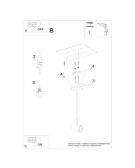 Plafon NORANO czarny Sollux SL.1074