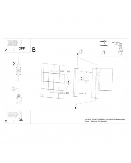 Kinkiet UTTI czarny Sollux SL.1077