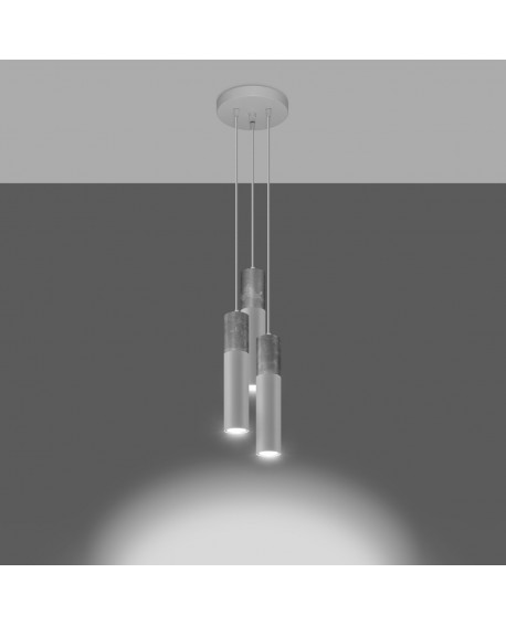 Lampa wisząca BORGIO 3P biały Sollux SL.1080