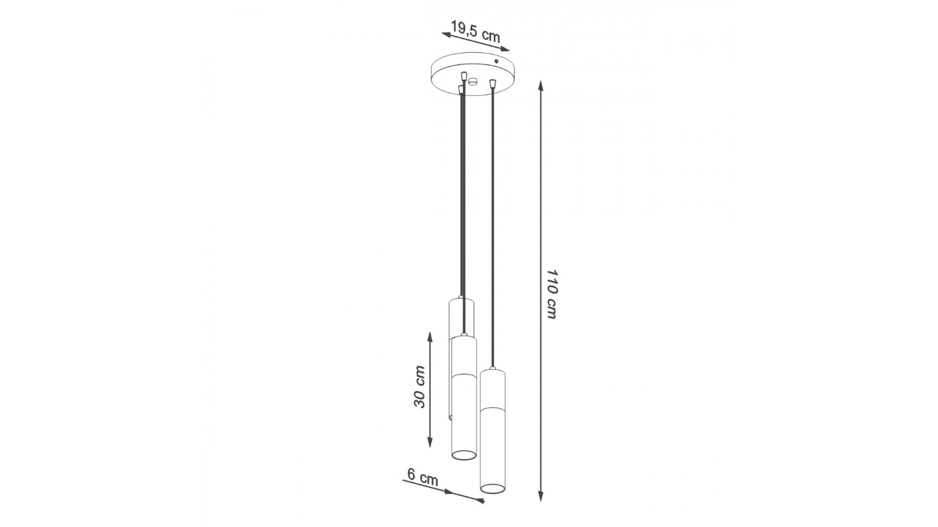 Lampa wisząca BORGIO 3P biały Sollux SL.1080